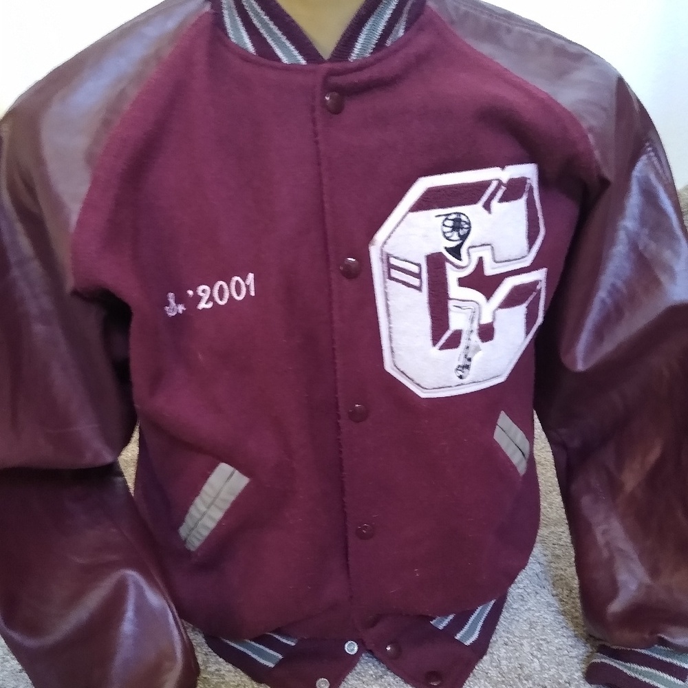 Varsity Wool/Leather LETTERMAN JACKET Size M